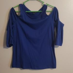 Banana Republic purple should cutout blouse